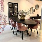 Eettafel Herringbone- zwart 240 cm - ovaal, Ophalen, 100 tot 150 cm, 200 cm of meer, Zo goed als nieuw