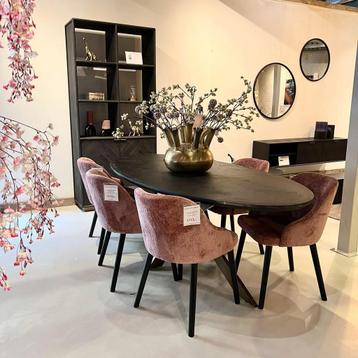 Eettafel Herringbone- zwart 240 cm - ovaal beschikbaar voor biedingen