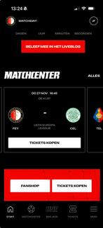 1x ticket feyenoord celtic, Tickets en Kaartjes, Eén persoon