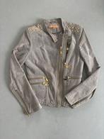 JOSH V Suede Bikerjack - Studded Gun Design, Ophalen of Verzenden, Gedragen, Maat 38/40 (M), Grijs