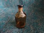 Oud bruin glazen stolp flesje, inktpotje, 100 T / TU, Antiek en Kunst, Ophalen of Verzenden