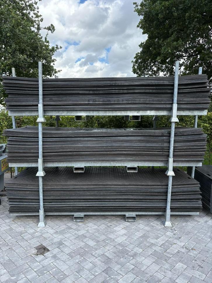 Grote partij gebruikte kunststof rijplaten 300x100cm te koop, Doe-het-zelf en Verbouw, Platen en Panelen, Gebruikt, Overige materialen