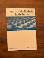 Aansprakelijkheid in de bouw - Hertstein, Ophalen of Verzenden, Gelezen, Bouwkunde