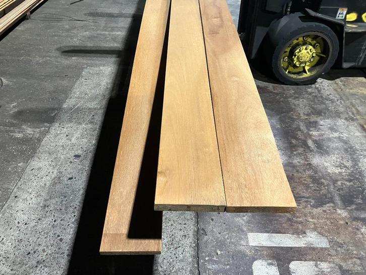 Hardhout-planken-terrasdelen-steigerdelen-vlonderdelen, Tuin en Terras, Palen, Balken en Planken, Nieuw, Planken, 250 cm of meer