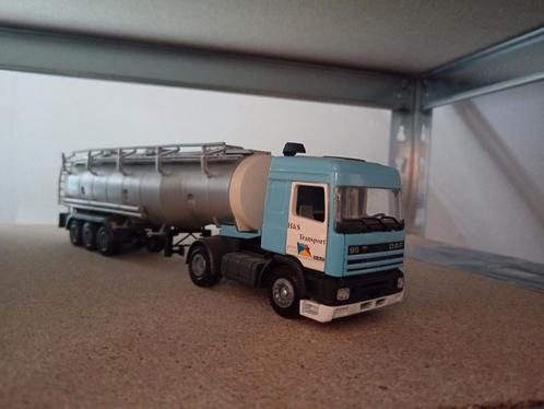 Daf XF tankoplegger H&S Tekno, Hobby en Vrije tijd, Modelauto's | 1:50, Nieuw, Bus of Vrachtwagen, Tekno, Ophalen of Verzenden