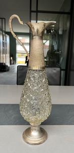 Vintage Italiaanse Karaf met Zilveren Details, Antiek en Kunst, Ophalen of Verzenden