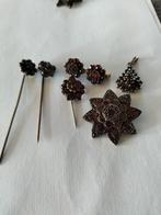 Prachtige antieke zilveren Boheemse granaten sieraden., Sieraden, Tassen en Uiterlijk, Verzenden, Zilver