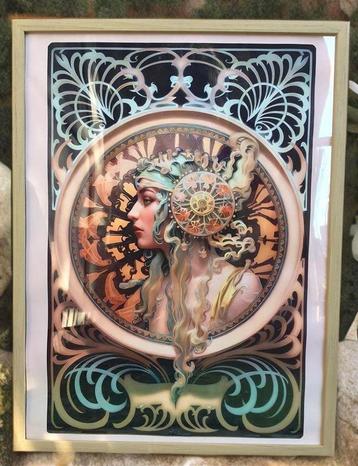 Unieke Alphonse Mucha Wereld Art Nouveau dag Print Poster #7 beschikbaar voor biedingen