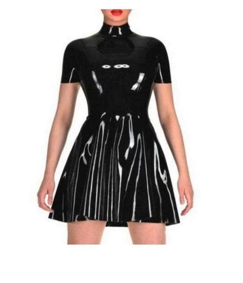 De perfecte latex jurk! tm 2XL (op maat), Kleding | Dames, Jurken, Nieuw, Zwart, Boven de knie, Verzenden