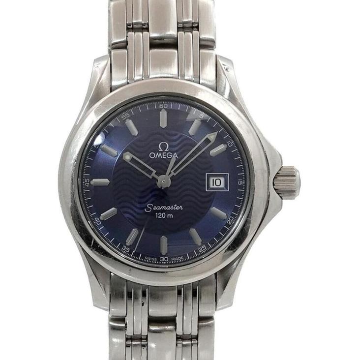 Elegante Omega Seamaster Dames blauwe wijzerplaat, Sieraden, Tassen en Uiterlijk, Horloges | Dames, Zo goed als nieuw, Overige merken