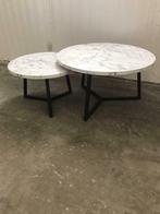 Opruiming actie Salontafel marmerlook wit alleen rond 80 cm, Ophalen