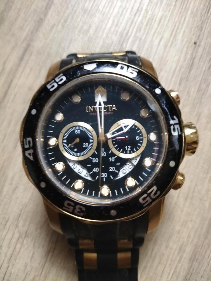 Invicta Pro Diver Chronograph Horloge, Sieraden, Tassen en Uiterlijk, Horloges | Heren, Gebruikt, Polshorloge, Overige merken