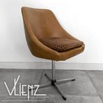 Vintage draaistoel, stoel fauteuil kuipje, bruin skaileer, Ophalen, Huis en Inrichting