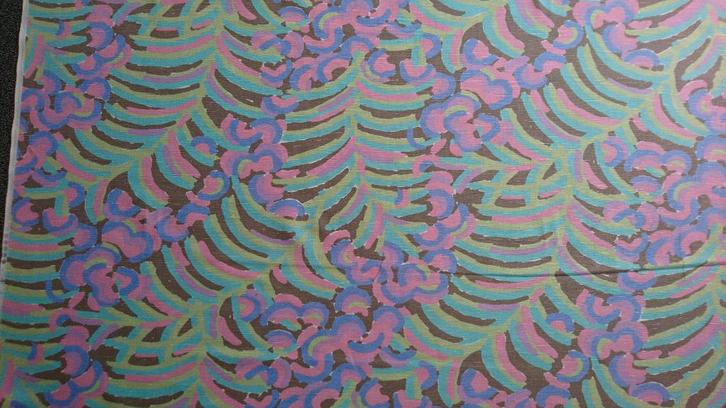 Gordijnstof Ploeg 138 cm br.- lap stof - retro vintage NIEUW, Hobby en Vrije tijd, Stoffen en Lappen, Zo goed als nieuw, Overige materialen