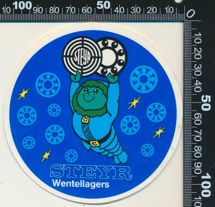 Sticker: Steyer Wentellagers, Verzamelen, Stickers, Zo goed als nieuw, Bedrijf of Vereniging, Verzenden