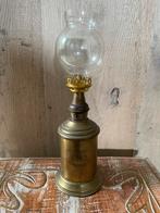 Antieke Franse koperen olielamp zie foto’s, Ophalen