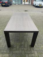 Grote eettafel 100 x 220 cm – Donkerbruin – Zeer stevig, 100 tot 150 cm, 200 cm of meer, Ophalen of Verzenden, Zo goed als nieuw