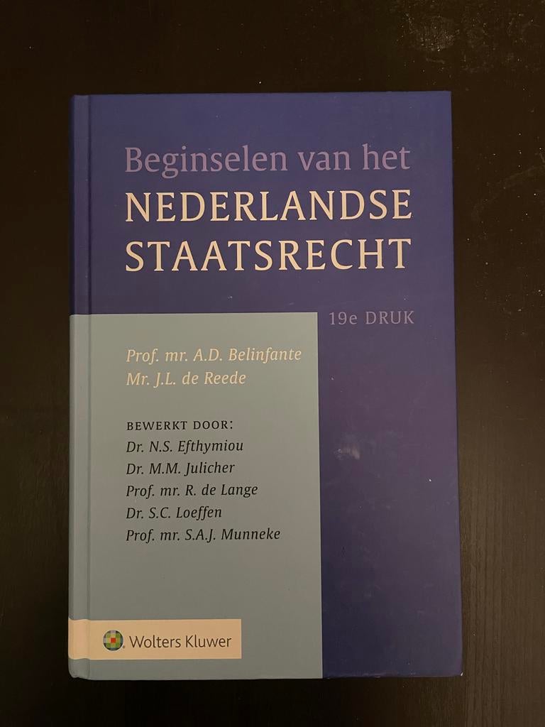 Beginselen van het Nederlands Staatsrecht - 19e druk, Boeken, Studieboeken en Cursussen, Zo goed als nieuw, WO, Alpha, Ophalen of Verzenden