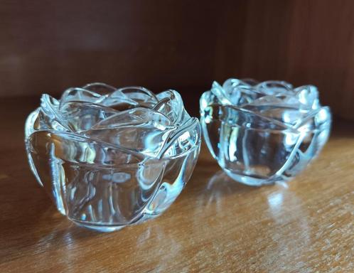 2 Zwaar loodkristallen sfeerlicht kandelaars "Adria", Antiek en Kunst, Antiek | Glas en Kristal, Ophalen of Verzenden