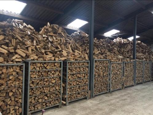 Brandhout aangedroogd hout eik gekloofd kachel openhaard, Tuin en Terras, Haardhout, Blokken, Eikenhout, Ophalen of Verzenden