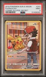 Pokemon PSA 9 Pikachu Full Art #241 Cosmic Eclipse, Ophalen of Verzenden, Nieuw, Losse kaart, Foil