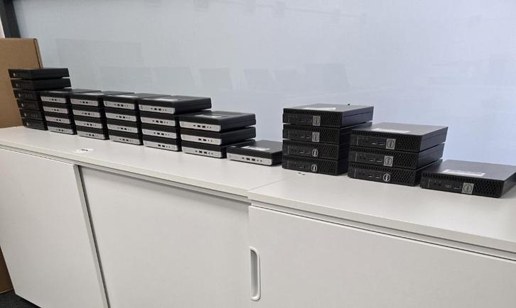 Partij (36)refurbished HP EliteDesk mini en Dell Vostro, Computers en Software, Desktop Pc's, Refurbished, 3 tot 4 Ghz, SSD, 8 GB