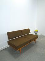 Design daybed slaapbank Knoll, Stella 1950 vintage, Bruin, Gebruikt, Eenpersoons, 210 cm