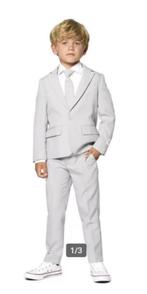 Feestelijk kostuum jongens lichtgrijs (Opposuits) mt 158/164, Kinderen en Baby's, Kinderkleding | Maat 158, Opposuits, Ophalen of Verzenden