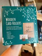 Houten Kaartenhouders - Perfect voor Bruiloft!, Ophalen, Bruin, Zo goed als nieuw, Hout