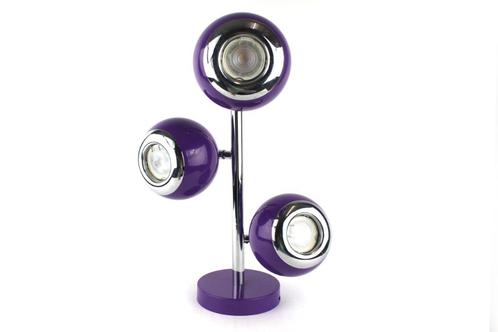 Lamp met 3 bollen paars, Huis en Inrichting, Lampen | Hanglampen, Gebruikt, Minder dan 50 cm, Metaal, Ophalen of Verzenden