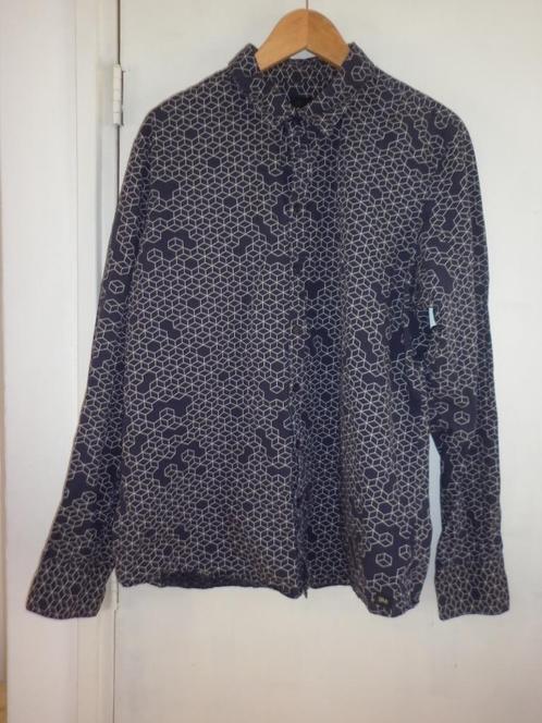 overhemd maat  XL   merk : Gsus , Kleding | Heren, Overhemden, Zo goed als nieuw, Halswijdte 43/44 (XL), Paars, Ophalen of Verzenden