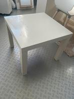 Tafeltje wit, 45 tot 60 cm, Gebruikt, Vierkant, Hout