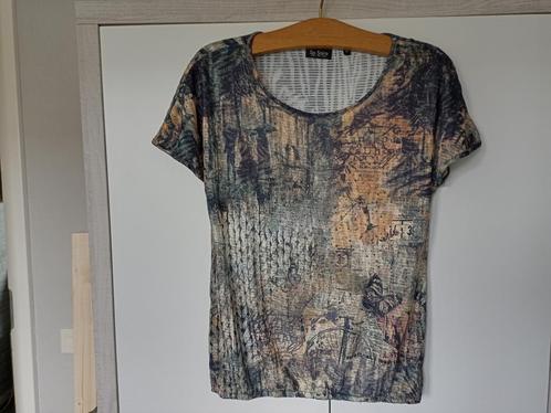 t-shirt korte mouw elastieke boord, Kleding | Dames, T-shirts, Zo goed als nieuw, Maat 36 (S), Groen, Korte mouw, Ophalen of Verzenden