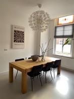 Massief Eiken Eettafel, Gebruikt, Eikenhout, 200 cm of meer, Vijf personen of meer