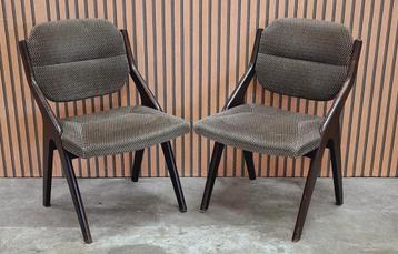 6 x Vintage Scissor chairs Teakhout deense stoelen hout beschikbaar voor biedingen