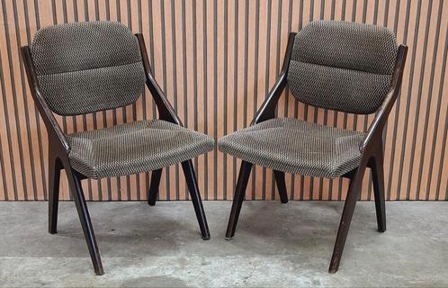6 x Vintage Scissor chairs Teakhout deense stoelen hout, Huis en Inrichting, Stoelen, Zo goed als nieuw, Hout, Ophalen of Verzenden