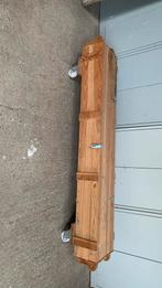 Houten kist op wielen, Huis en Inrichting, Ophalen, Minder dan 50 cm, Gebruikt, 200 cm of meer