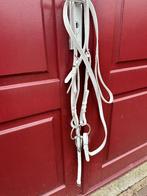 Showhoofdstel wit leer, Dieren en Toebehoren, Paarden en Pony's | Hoofdstellen en Tuigage, Ophalen of Verzenden, Zo goed als nieuw