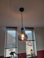 Hanglamp rookglas met gouden accent, Ophalen, Zo goed als nieuw, Minder dan 50 cm