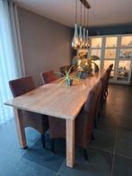 VERLAAGDE PRIJS: Lederen stoelen, bruin, 8 stuks, Ophalen, Gebruikt, Bruin, Hout