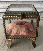 Oud Bruidskistje/Bruidskistje/zijde/geslepen glas, Antiek en Kunst, Verzenden