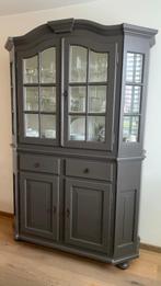 Buffetkast, antracietgrijs geschilderd, Huis en Inrichting, Kasten | Buffetkasten, Ophalen, Gebruikt, 200 cm of meer, Grenenhout