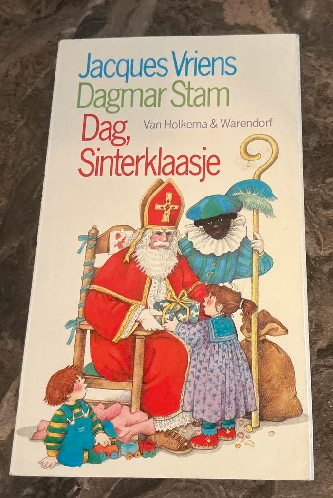 Oud Boekje van Sinterklaas met een echte Zwartepiet trekpop, Diversen, Sinterklaas, Zo goed als nieuw, Ophalen of Verzenden