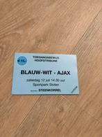 Blauw-Wit - Ajax ticket 12-07-2003, Verzamelen, Sportartikelen en Voetbal, Ophalen of Verzenden
