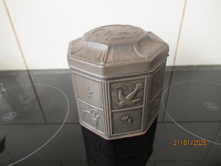 ZELDZAAM OUD  BLIK VAN VERKADE BISCUITS ZAANDAM met  VOGELS, Verzamelen, Blikken, Gebruikt, Koek(jes), Verkade, Ophalen of Verzenden