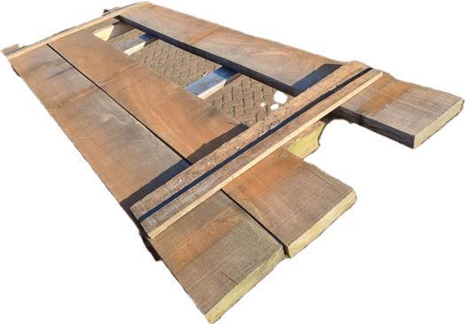 3 Azobé hardhouten balken 5.0x24.0 cm 2.70 m lang - nr: HB58, Tuin en Terras, Palen, Balken en Planken, Nieuw, Balken, 250 cm of meer