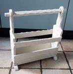 Brocante Houten Lectuurbak, wit, Ophalen of Verzenden, Gebruikt