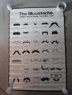 Grote poster met verschillende soorten snorren moustaches, Ophalen, Rechthoekig Staand