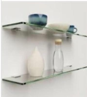 Sanibell glasplaten 2st 43cm -nieuw-voor badkamermeubel/kast beschikbaar voor biedingen