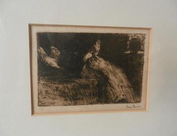 Ets Liggende vrouw Willem de Zwart (1862-1931) vW23 11x16 cm beschikbaar voor biedingen